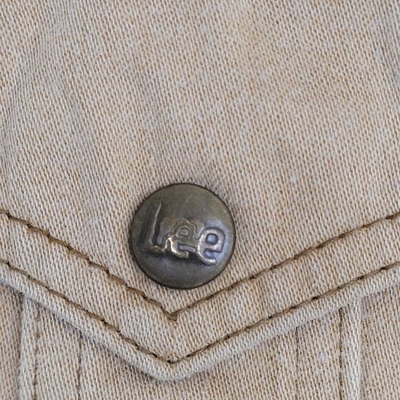 Vintage 60s Lee Snap Button Shirt XL 24x29 Khaki Brown USA - Picture 10 of 14